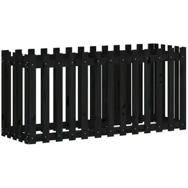 vidaXL Hochbeet Latten-Design 150 x 50 x 70 cm Schwarz