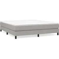 vidaXL Boxspringbett 180 x 200 cm Hellgrau