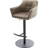 DeLife Barstuhl Yulo-Flex Vintage Taupe Drehfuß höhenverstellbar Metall