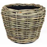 Van der Leeden Blumentopf Blumenkorb Pflanzkorb Topf Rattan Weide Sylter Korb Drypot (1 St), 57x43 cm, Rattan, 60 L, Naturprodukt, incl. Kunststoffeimer braun