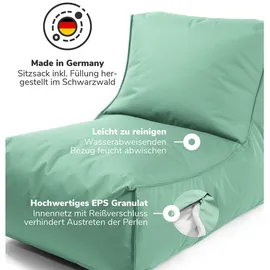 mokebo Sitzsack Mintgrün, Textil, 60x65x140 cm, Oeko-Tex®, Gartenmöbel, Gartenstühle, Outdoor-Sitzsäcke