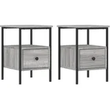 vidaXL Nachttische 2 Stk. Grau Sonoma 34x36x50 cm Holzwerkstoff