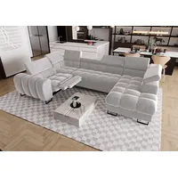 Fun Möbel Wohnlandschaft Stoff 2-Sitzer Grau