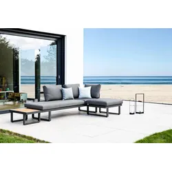 Jati & Kebon Set Loungesystem Rao I mit Sunbrella Kissensatz - Das Set besteht aus: 1 x Multifunktionsliege Rao, 1 x Rao 1-Sitzer, 1 x Rao K...