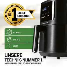 GOURMETmaxx Heißluftfritteuse 4,5 l schwarz