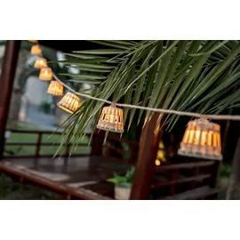 Newgarden LED-Lichterkette Aurora Jute 8 m Weiß