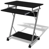 vidaXL Computertisch Computerwagen PC Tisch Bürotisch Laptop Rollen schwarz