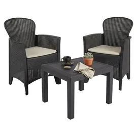 PROGARDEN Gartenset 3-tlg. anthrazit