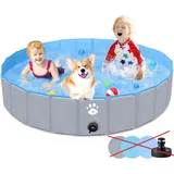 Gindoly Hundepool,Faltbare Hundepools fuer Kleine, Mittlere&Grosse,Swimmingpool