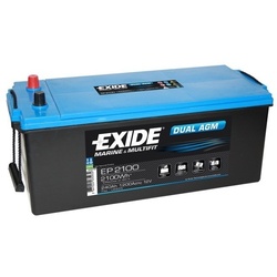 Exide Dual AGM EP2100 Blei Akku mit A-Pol 12V, 240000mAh