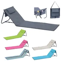 Mojawo - Strandliege Strandmatte faltbar L152xb51xh41cm-msm04-hellblau-var