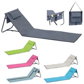 Mojawo - Strandliege Strandmatte faltbar L152xb51xh41cm-msm04-hellblau-var