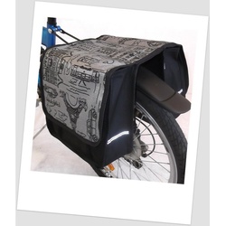 Baby-Joy Fahrradtasche Kinder-Fahrradtasche JOY Satteltasche Gepäckträgertasche Fahrradtasche grau