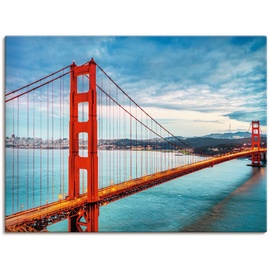 Artland Wandbild »Golden Gate Bridge«, Brücken, (1 St.), blau