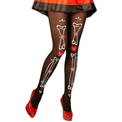 Beherzte Tag der Toten Strumpfhose für Damen - Einheitsgroesse-S-L