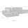 W.Schillig Eckcouch Leder 2-Sitzer Braun