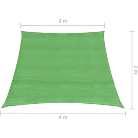vidaXL Sonnensegel 160 g/m2 Hellgrün 3/4x2 m HDPE