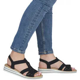 Rieker Keilsandalette Damen Schwarz 37