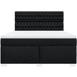 vidaXL Boxspringbett 180 x 200 cm Schwarz
