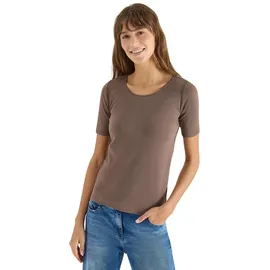 Cecil Basic T-Shirt mit Rundhals in Unifarbe