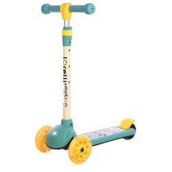 Lorelli Kinderroller Tamtam 3 Räder, höhenverstellbar, Leuchträder, Fußbremse gelb
