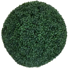 Mendler Künstlicher Busch HWC-O96, Buchskugel Dekopflanze Buchsbaumkugel Kunstpflanze Buxus, Outdoor, Polyethylen Ø 53cm