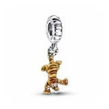 PANDORA Disney Winnie Puuh Tigger Charm-Anhänger aus Sterling Silber und Emaille - Kompatibel mit PANDORA Moments Armbänder