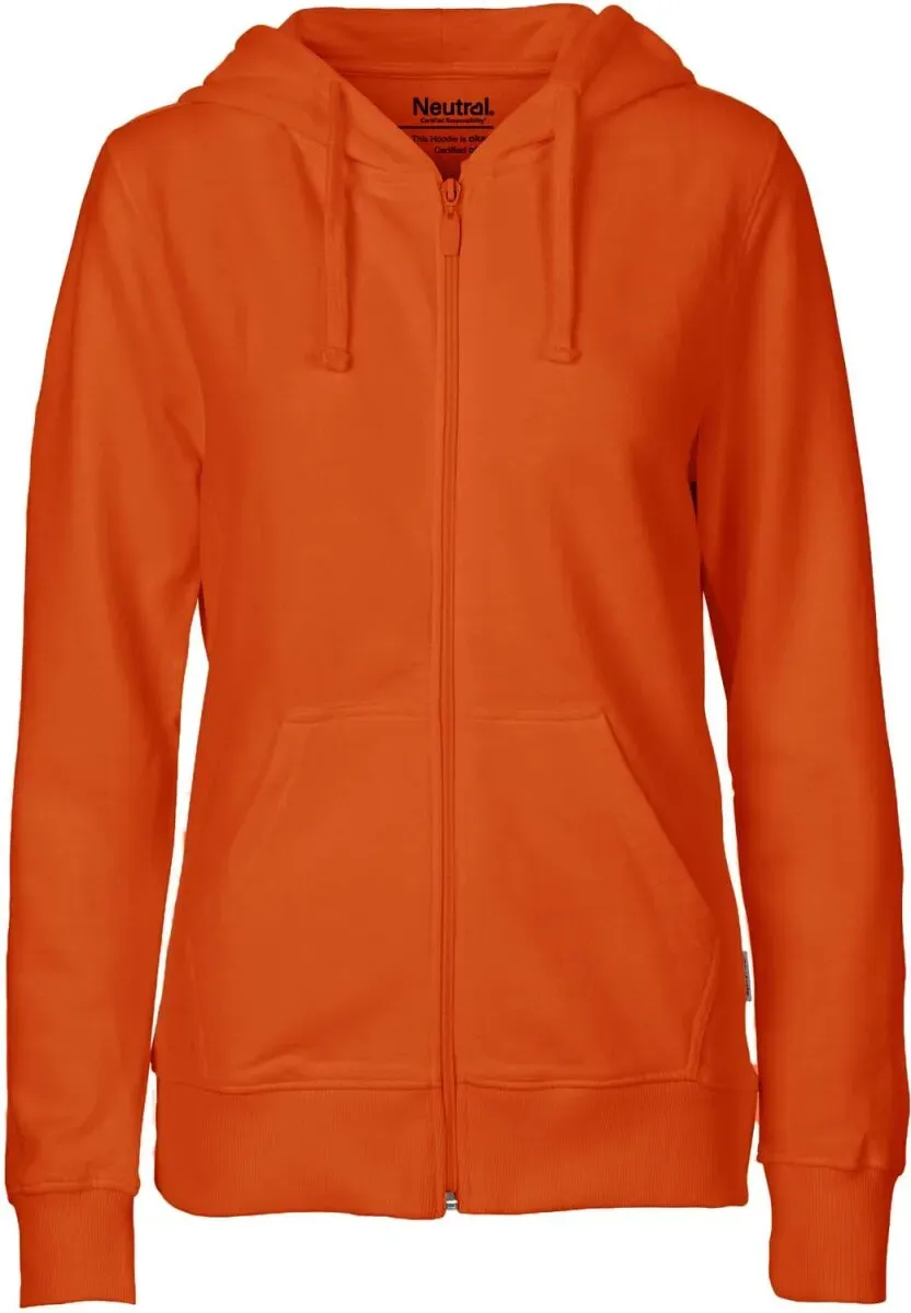 Neutral Damen Bio Kapuzen Sweatjacke O83301 orange XXL