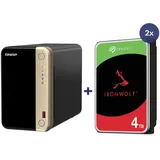 QNAP NAS TS-264-8G 2bay incl. 8TB (2x 4TB Seagate IronWolf)