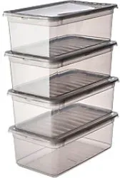 keeeper Kunststoff Aufbewahrungsbox 5,6 L Mit Deckel Grau 19,5 x 33 x 22 cm