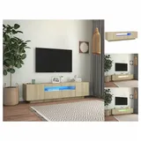 vidaXL TV-Schrank mit LED-Leuchten Sonoma-Eiche 160x35x40 cm