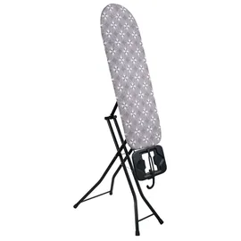 Relaxdays Bügelbrett & Dampfständer 109,5 x 35 cm Bügelstation, klappbar, grau