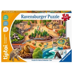 Ravensburger 00138 - tiptoi® Puzzle für kleine Entdecker: Zoo, 2x12 Teile