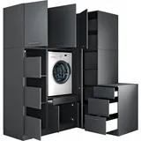 laundreezy Mehrzweckschrank-Set 186 x 238 x 68 cm Grau