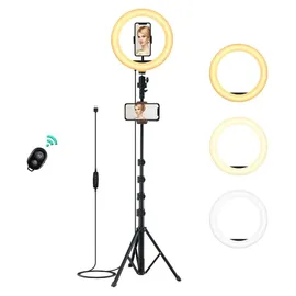 Aukey Ringlicht 10-Zoll-Dimmbar weiß