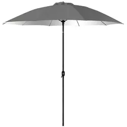 Anthrazitfarbener Sonnenschirm + silbernes Interieur Fornor