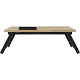 ML-Design Laptoptisch Lapdesks Laptopständer mit Schublade Notebooktisch aus Holz klappbar