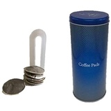 James Premium Kaffeepaddose - Kaffeepads Dose hält die Pads länger frisch - Pad Dose für Kaffeepads BLAU - auch geeignet für Senseo Pads - Plus Padheber