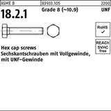 Industrial Quality Supplies ASME B 18.2.1 Sechskantschraube UNF VG 1/4x1,907x1" Stahl 10.9 blank"