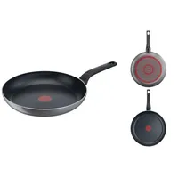 Tefal Easy Plus B5690453 Rund, Allzweckpfanne, Schwarz Titan, Aluminium,