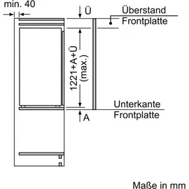 Siemens iQ300 KI42LVFE0 Einbaukühlschrank (187 l, 1221 mm hoch)