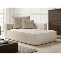 vente-unique Vente-unique-Recamiere - rechtsseitig - grob gerippter Cord - Beige - pineta