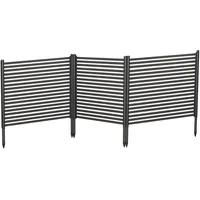 garveelife Zaun-Set 270 x 124 cm Schwarz/Metall