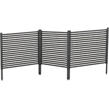 garveelife Zaun-Set 270 x 124 cm Schwarz/Metall
