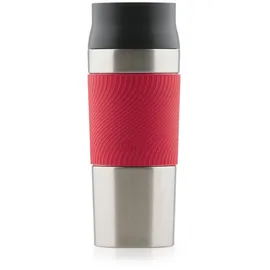 Blumtal Thermobecher 500 ml - Kaffeebecher to go aus Edelstahl - auslaufsicherer Isolierbecher kalt/heiß - Mug mit 360° Trinköffnung - Thermosbecher mit Quick-Press-Verschluss - Thermo Becher - Rot