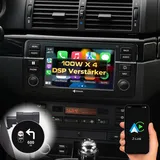 DYNAVIN Android Autoradio Navi für BMW 3er E46, 7 Zoll OEM Radio mit Wireless Carplay und Android Auto | Head-up Display | Inkl. DAB+: D9-E46 Premium Flex