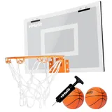 VirtuFit Pro Mini Basketballbrett mit 2 Bälle und Pumpe - Weiß - Basketballkorb