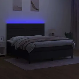 vidaXL Boxspringbett 180 x 200 cm Schwarz