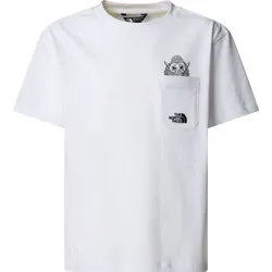 The North Face Boys Sports Oversized Pocket Softshell Tee - Graph tnf white (FN4) XL