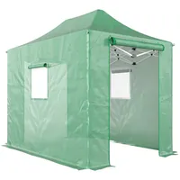Outsunny Pop Up Gewächshaus Kunststoff Grün Folie 200 cm x 300 cm